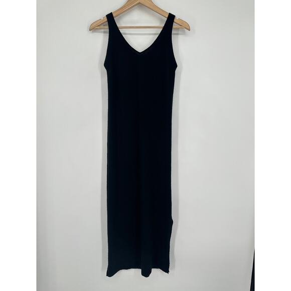The Cashmere Project 100% Cashmere Tank Dress V-Neck Sleeveless Midi, Black - Picture 1 of 11